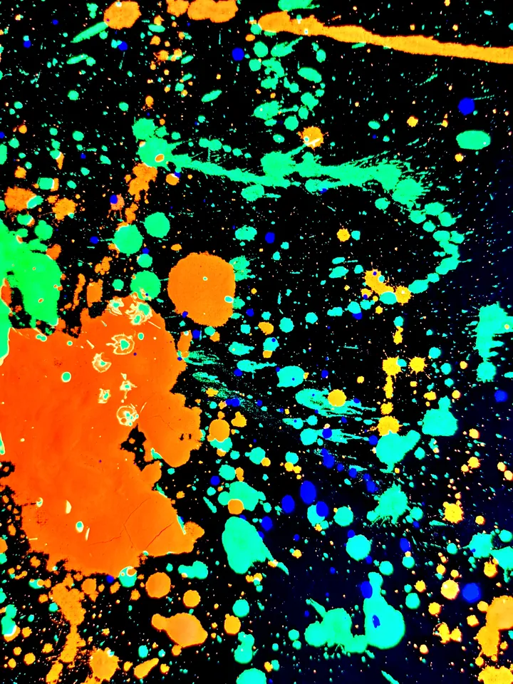 Neon painting "New York" abstract art modern art original black light painting on canvas