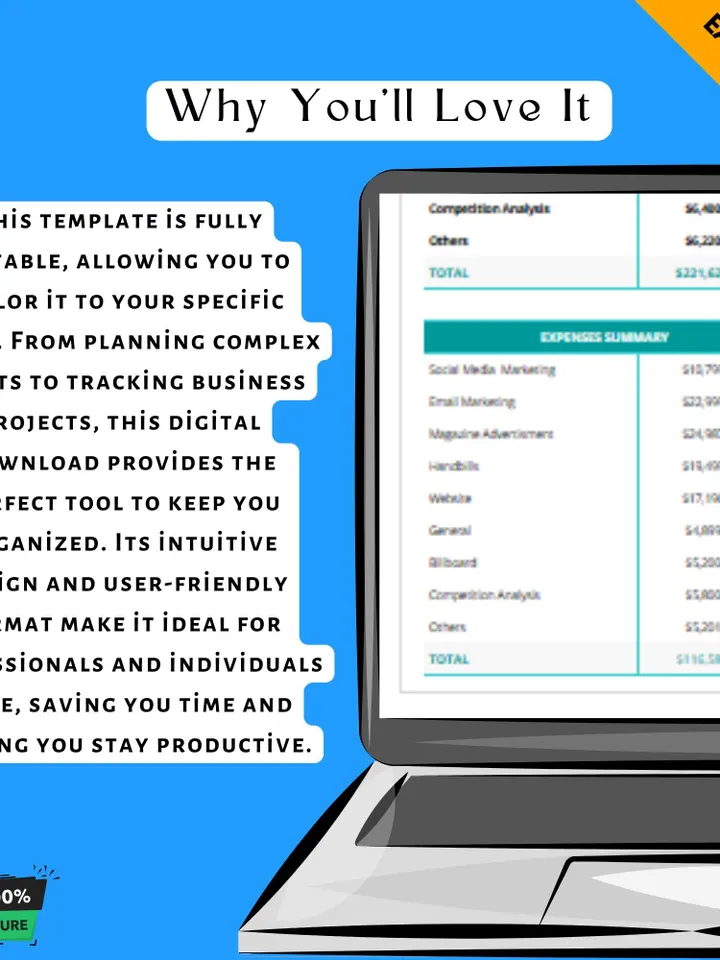Real Estate Marketing Budget Template, Editable Google Sheets Digital Download, Property Advertising Planner, Marketing Expense Tracker