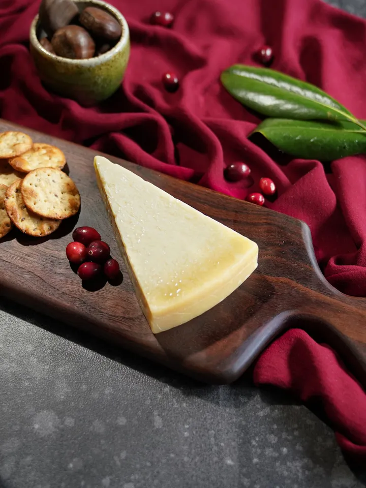 Organic Shaped Wood Serving Board with Handle - carved by hand - offered in local Pennsylvania Walnut, Sycamore, Maple - Long Serving Board