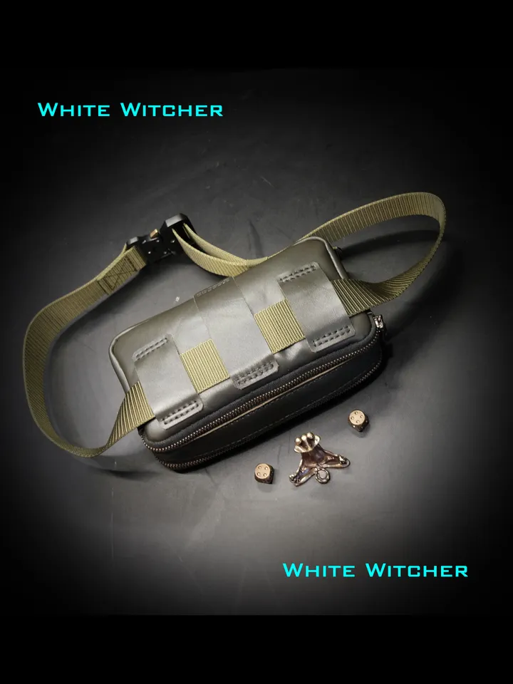 Zipper belt bag - leather pattern .BG34