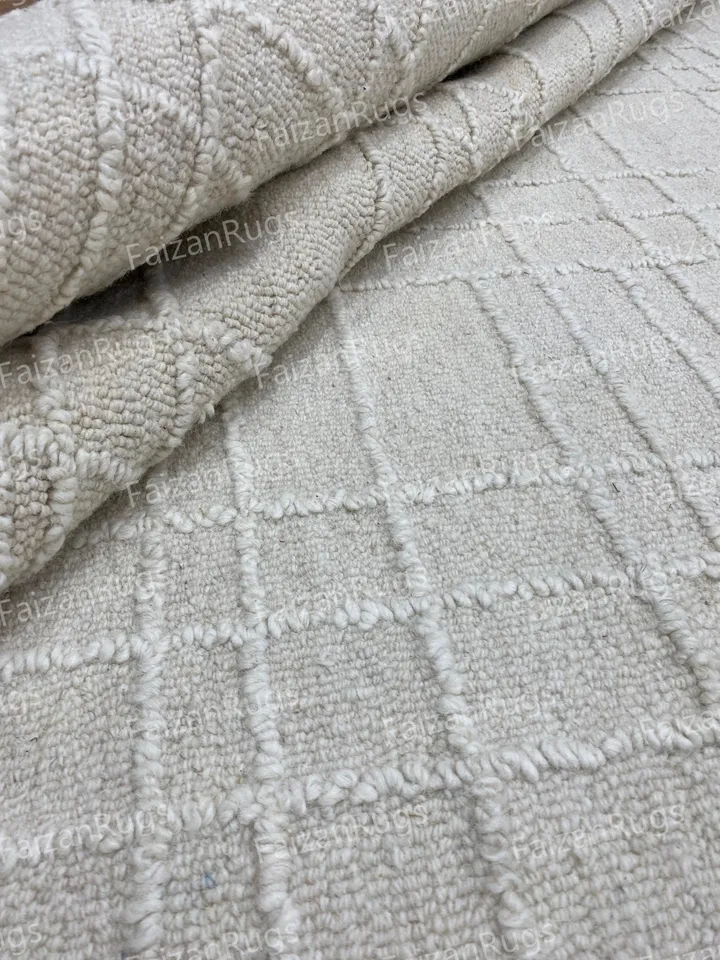 8x10 Hand Tufted Modern Rug High and Low Area Rug Handmade 100% Wool Rug Home Decor Flooring Rug Bedroom Living Dining 6x9 8x10 9x12 10x14