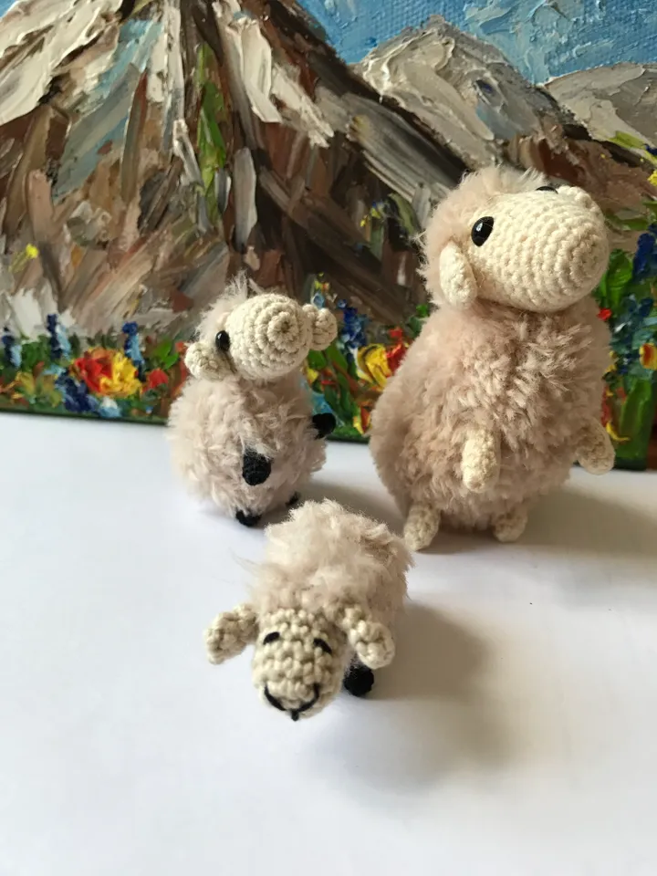 Crochet pattern Sheep 4cm/1.5inch