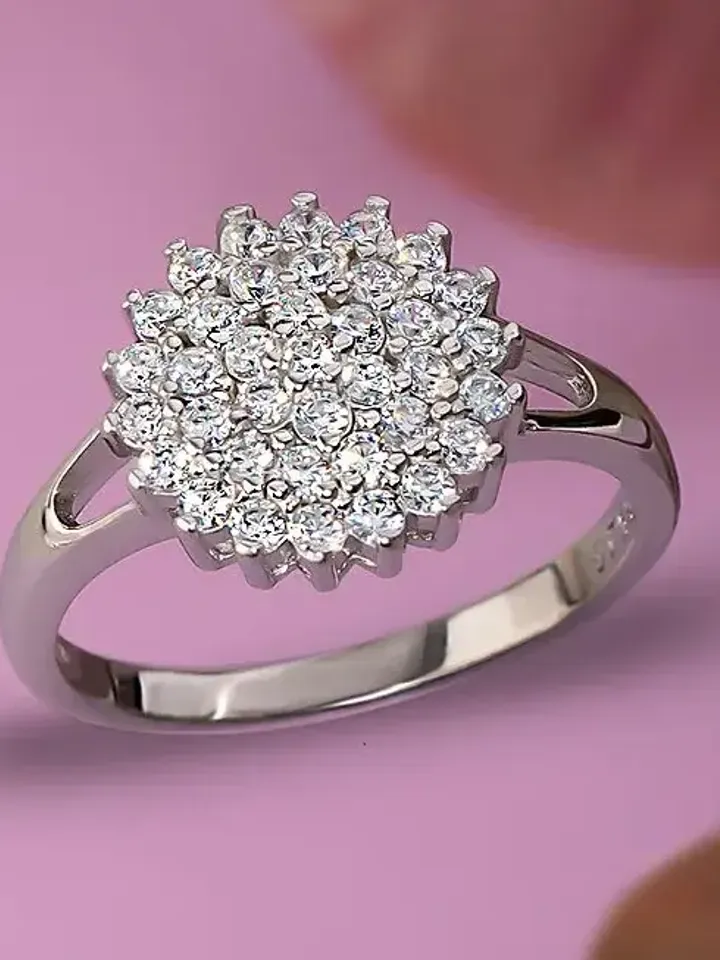Women's silver ring 925 with cubic zirconia
