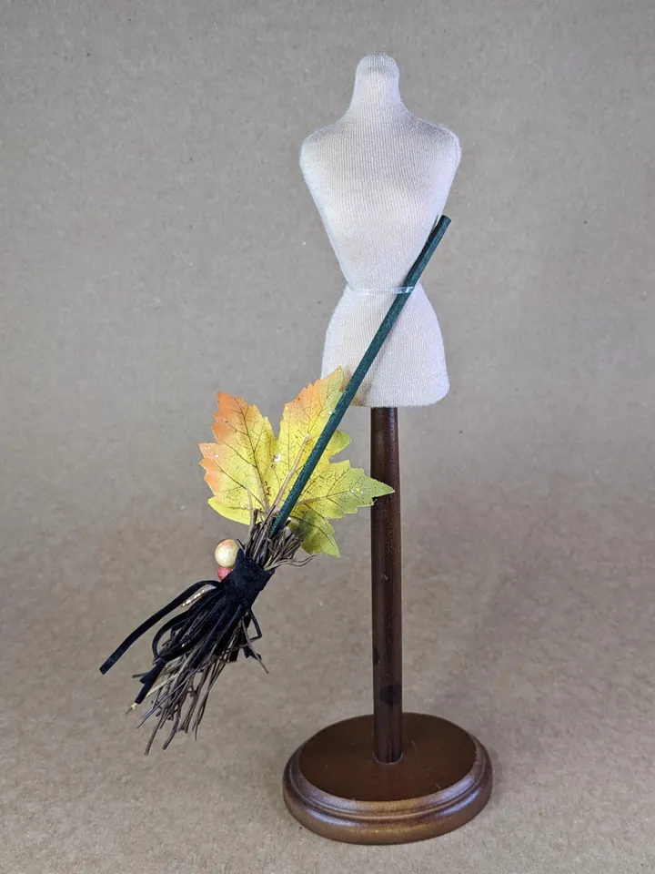 Halloween witch broom for 1/6 scale fashion dolls