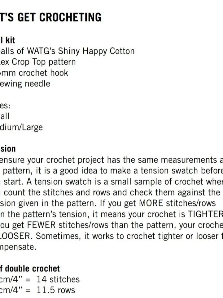 Top pattern, crop top, crochet top, beginner top, beginner pattern PDF