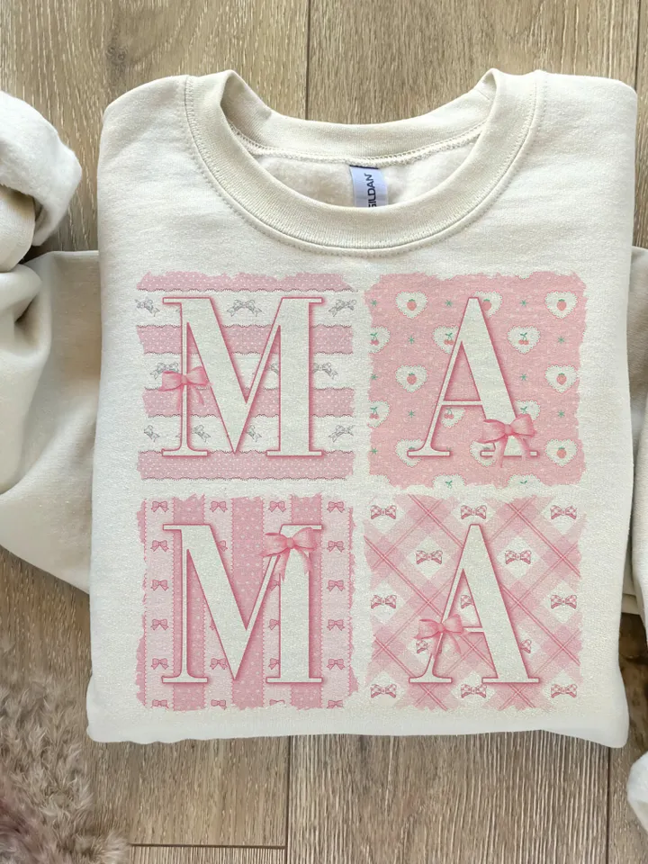 Coquette MAMA Design, Pink Plaid Mama png, Pink Mama png, Soft Girl Era png, Pink Bow, Aesthetic, Social Club png, Coquette shirt design Png