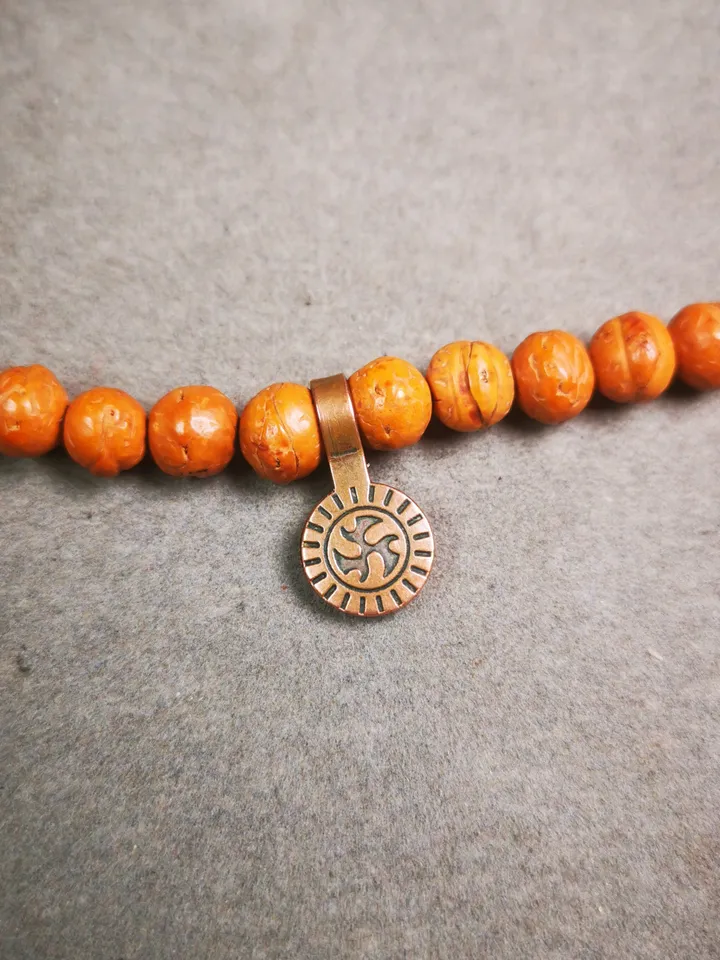 Gandhanra Handmade Buddhist Mala Counter Clip,Bum Counter Clip for Prayer Beads,Prayer Wheel Shape,Mala Accessories