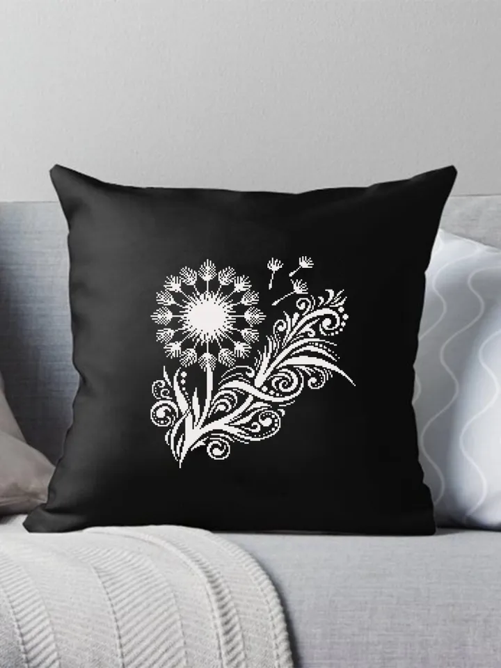 Dandelion cross stitch pattern PDF download Wild flower cross stitch chart, Easy floral pattern digital for beginner, Dandelion mandala #P53