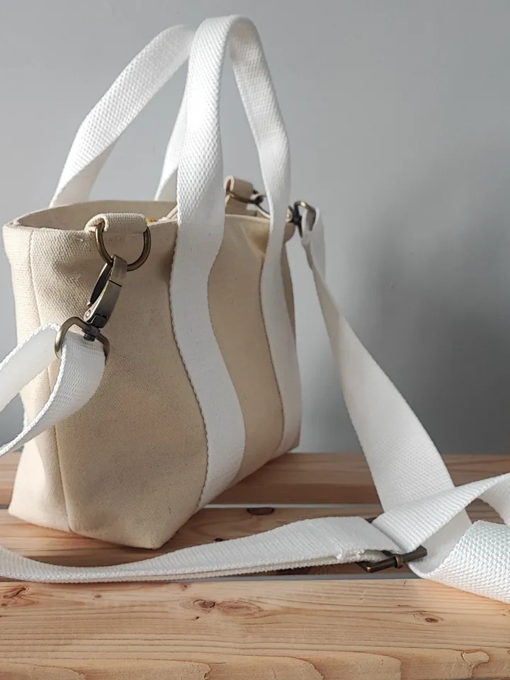 Women's Beige Eco Shoulder Bag Handmade