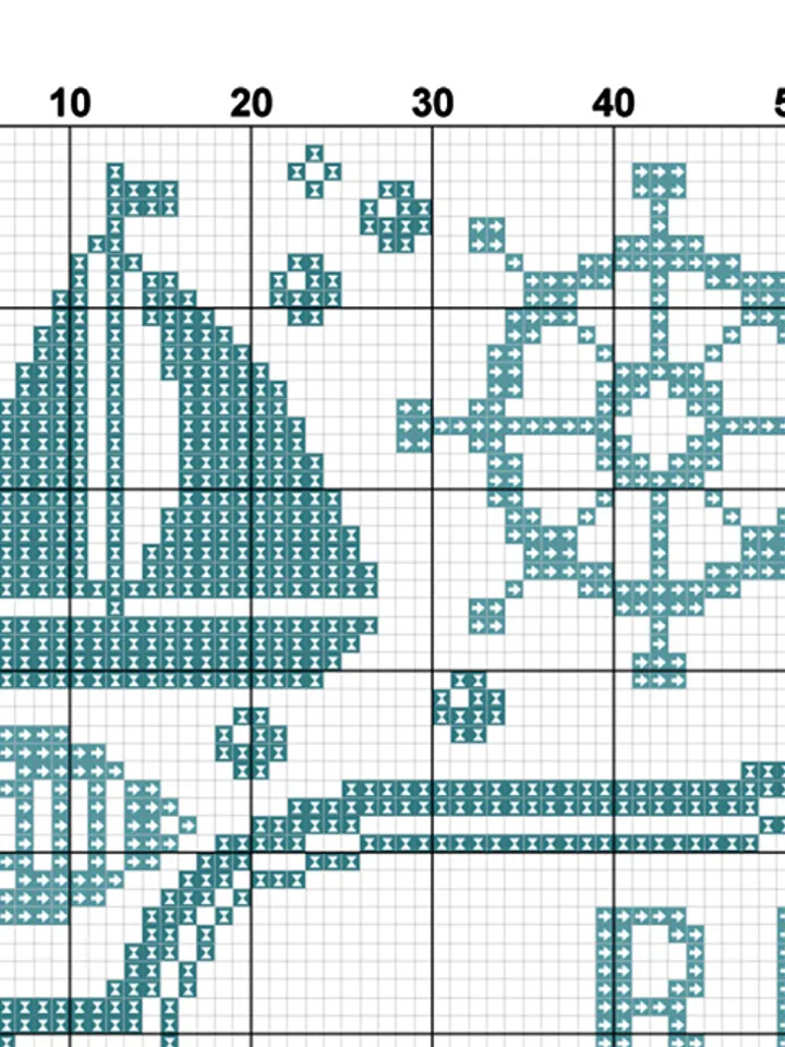 Baby Birthday cross stitch pattern. Save date. Sea cross stitch pattern.