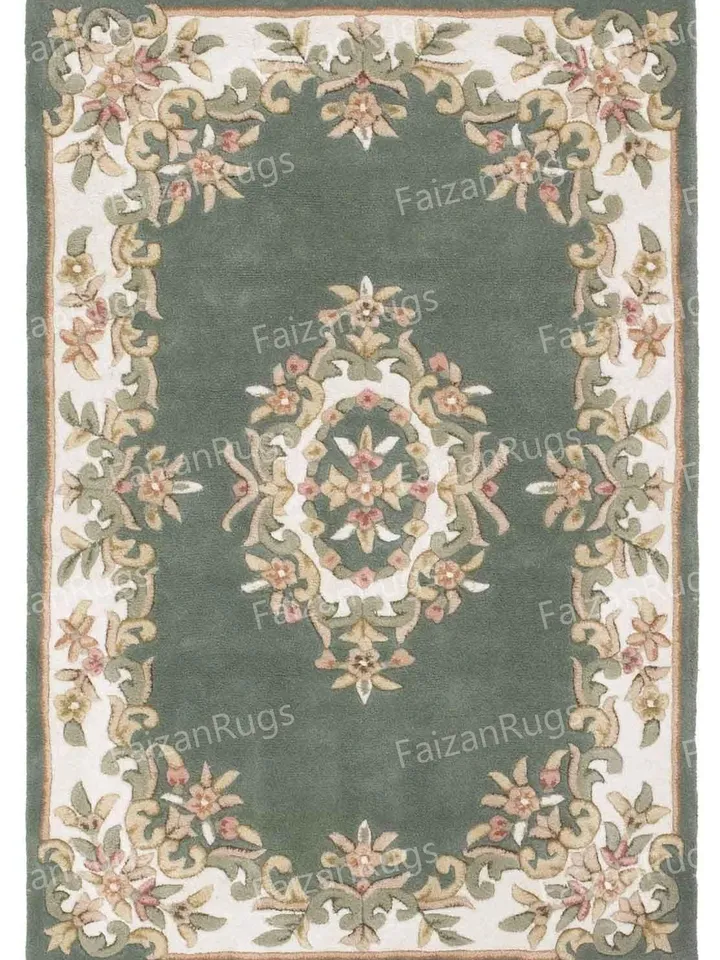 Buy Premium Abushan Rug Hand Tufted Floral Rug Handmade Wool Carving Rug Large Area Home Rug for Living Dining Bedroom 10x10 8x10 9x12 10x14