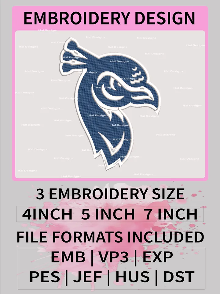 NCAA Saint Peter's Peacocks Embroidery File, 3 Sizes, 6 Formats, NCAA Machine Embroidery Design, NCAA Logo, NCAA Teams