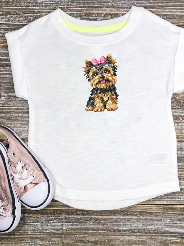 Yorkie dog cross stitch pattern PDF download Small pet cross stitch chart for beginners, Cute dog pattern digital PDF Yorkshire terrier #K66