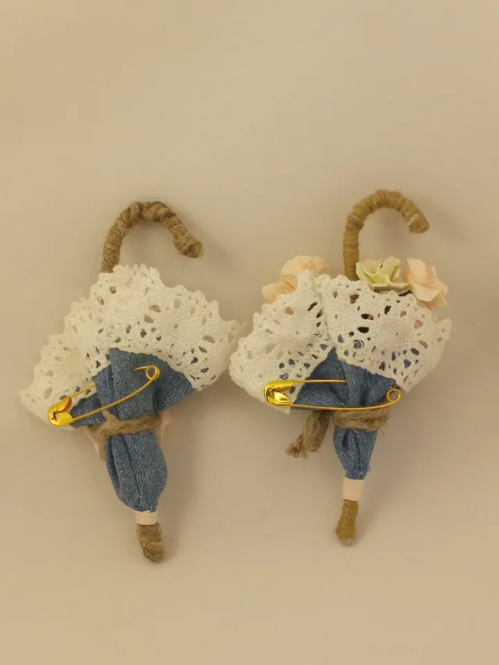 Set of 2 denim brooches handmade/jeans brooches on a pin/blue brooch/women's accessories/gift for her/ mother day gift