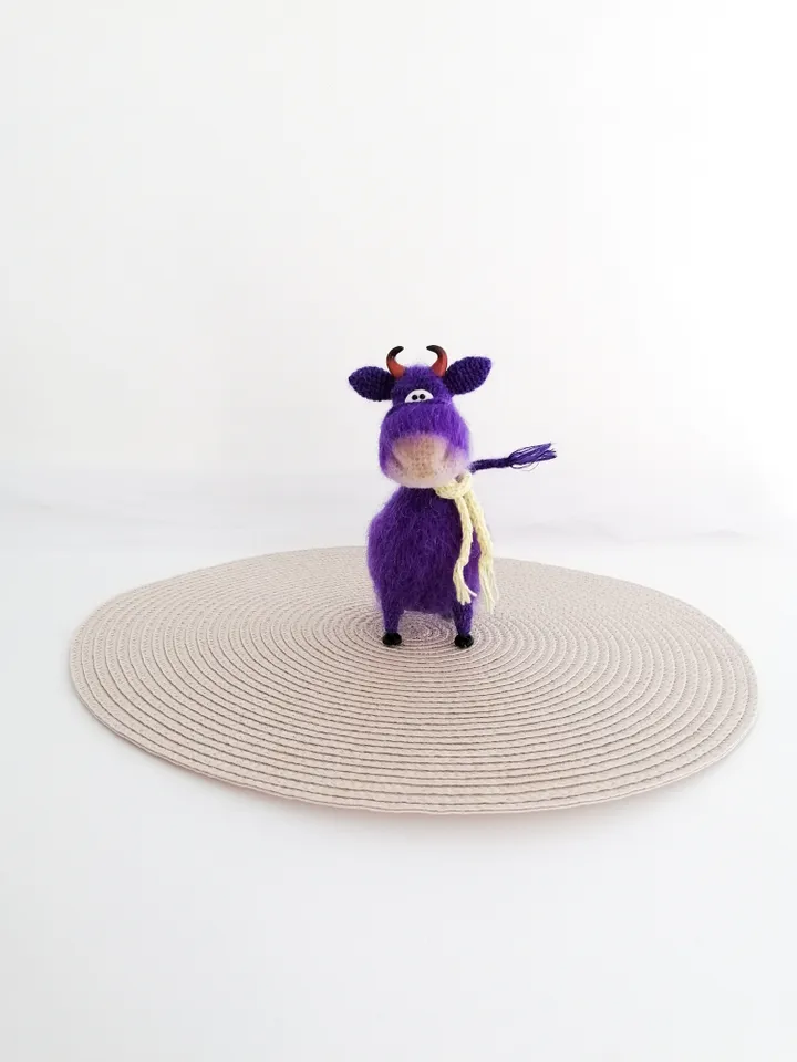 custom order. lot. crochet cows and goats