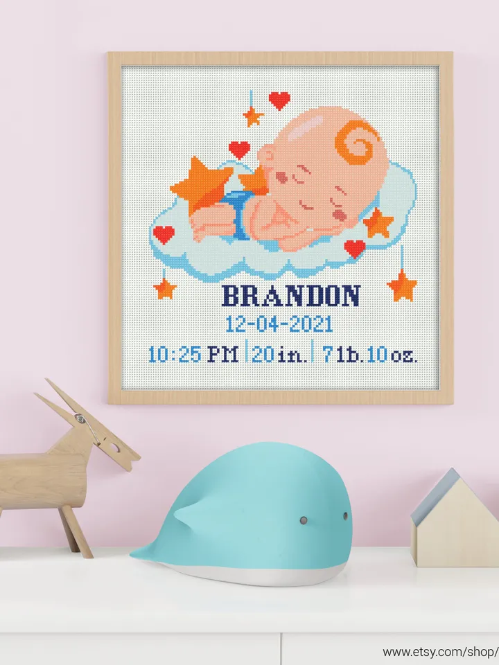 Baby Shower Boy Girl and Alphabet Cross stitch pattern | Embroidery Pattern | Instant Download | Embroidery Designs