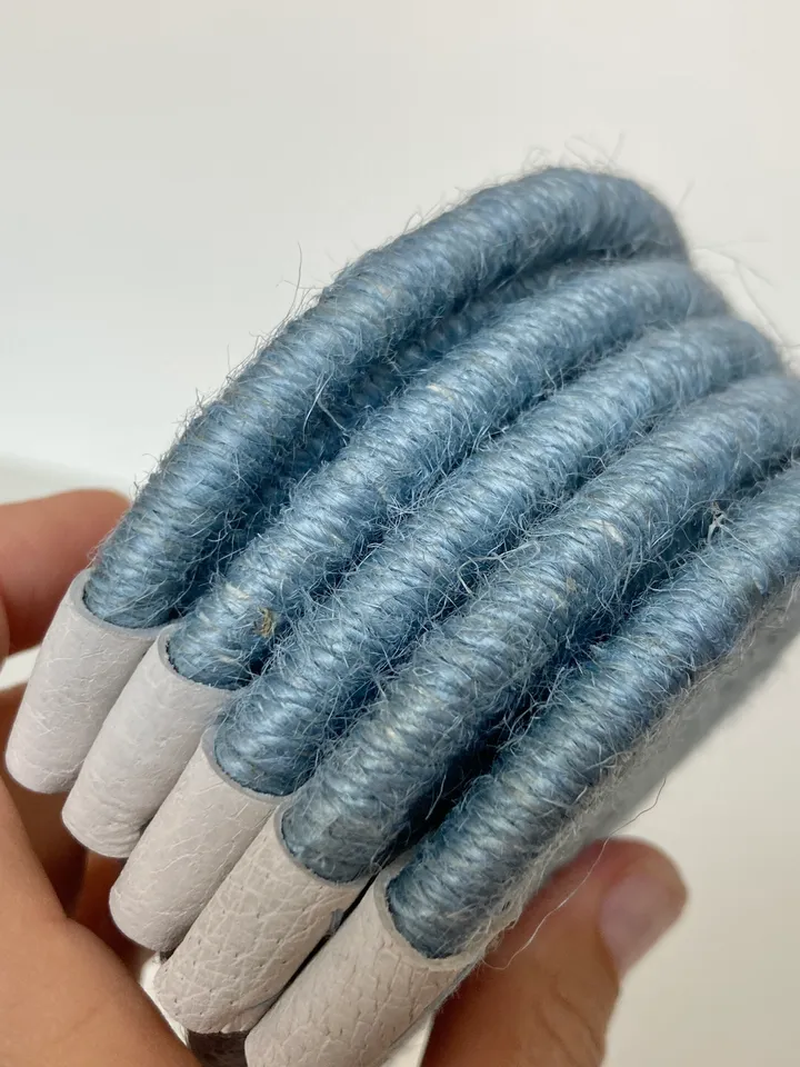 Light blue coaster Rope coaster Set of 5 jute coasters