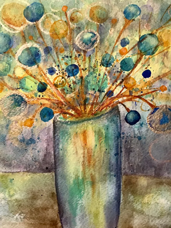 Abstract watercolour painting, original watercolour painting,home decoration.