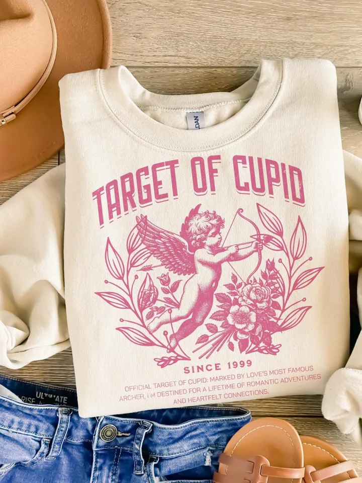 Cupid's Target, Coquette Valentine, Social Club Png, Retro valentines png,valentines day png,Trendy png, Valentine Coquette Png,Valentine