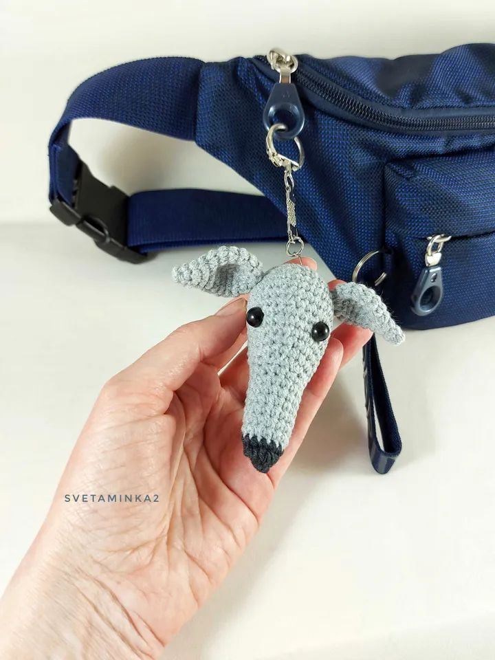 Crochet Keychain Pattern Amigurumi Dog Greyhound, Whippet, Galgo, Italian Greyhound, Sighthound, Lurcher. Digital Download. PDF.