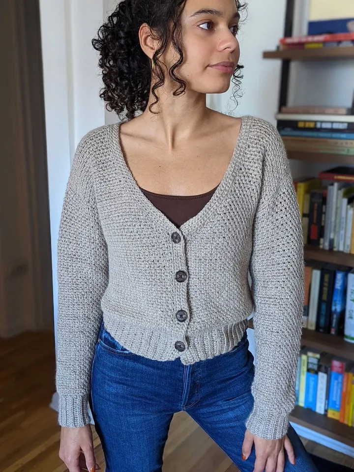 Crochet cardigan pattern, easy cardigan women ladies, card for beginner pdf