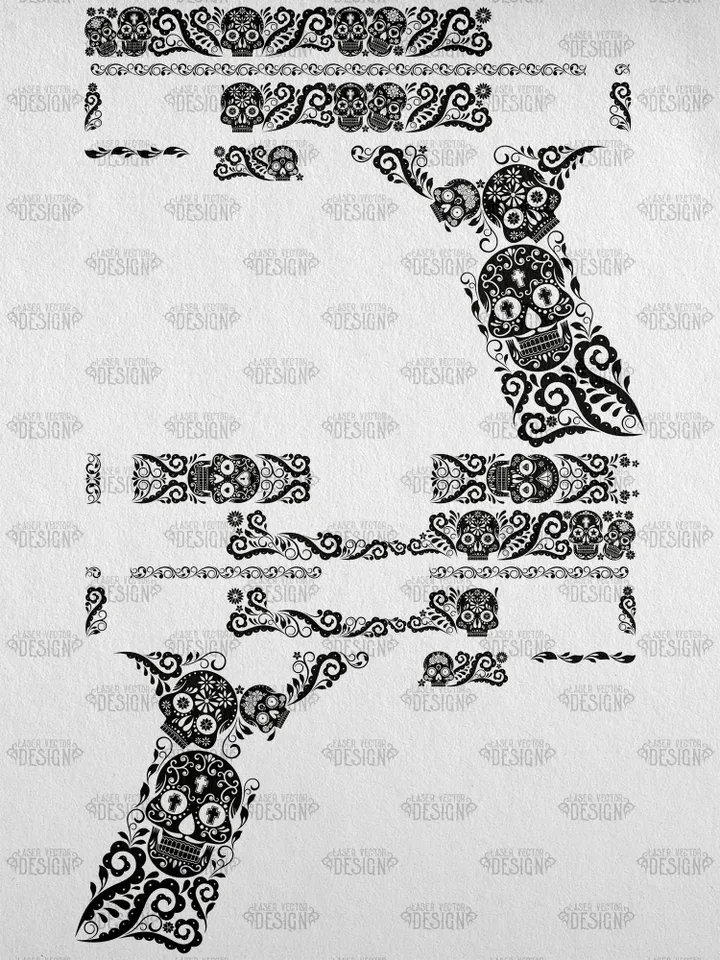 VECTOR DESIGN Glock 19 gen 5 Candy skulls