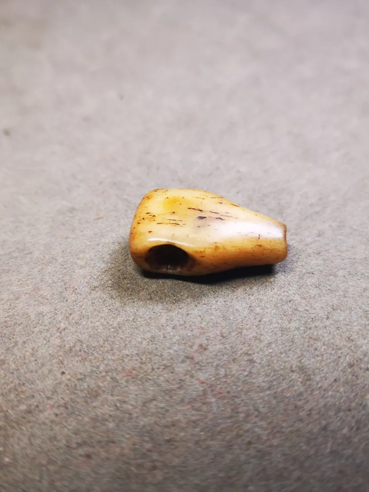 Gandhanra Tibetan Yak Bone Carved Guru Bead,T-drilled 3-Hole Prayer Bead,Mala Bead,Connector Bead for Buddhist Bead Accessories