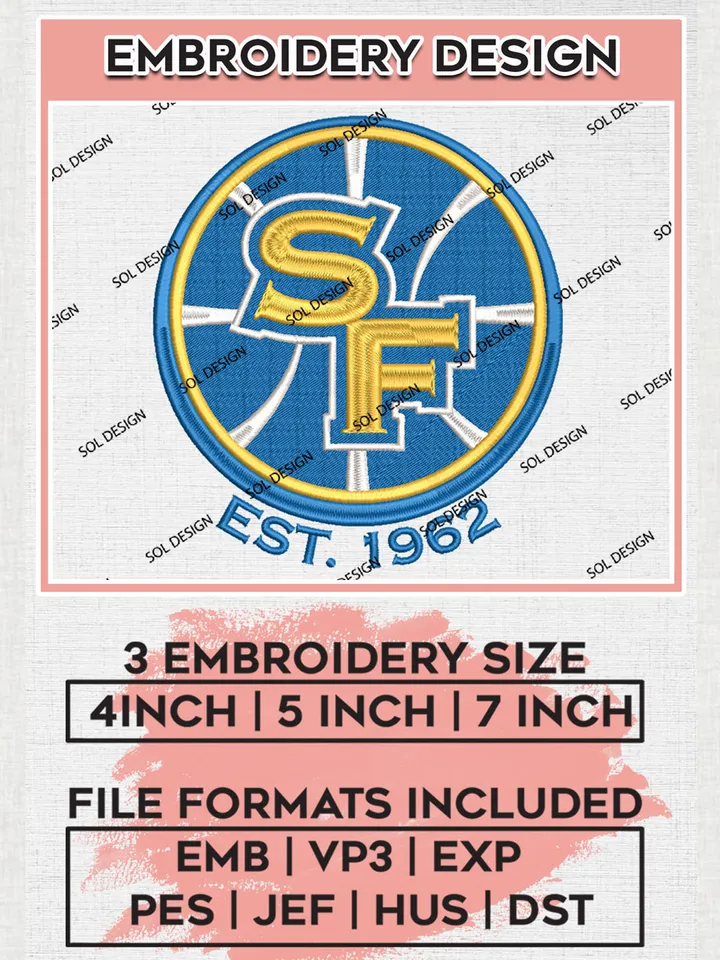 NBA Golden State Warriors Est 1962 Machine Embroidery Designs, Golden State Warriors Embroidery Design Files, NBA Logo Machine Embroidery, NBA Embroidery Design, Digital Download