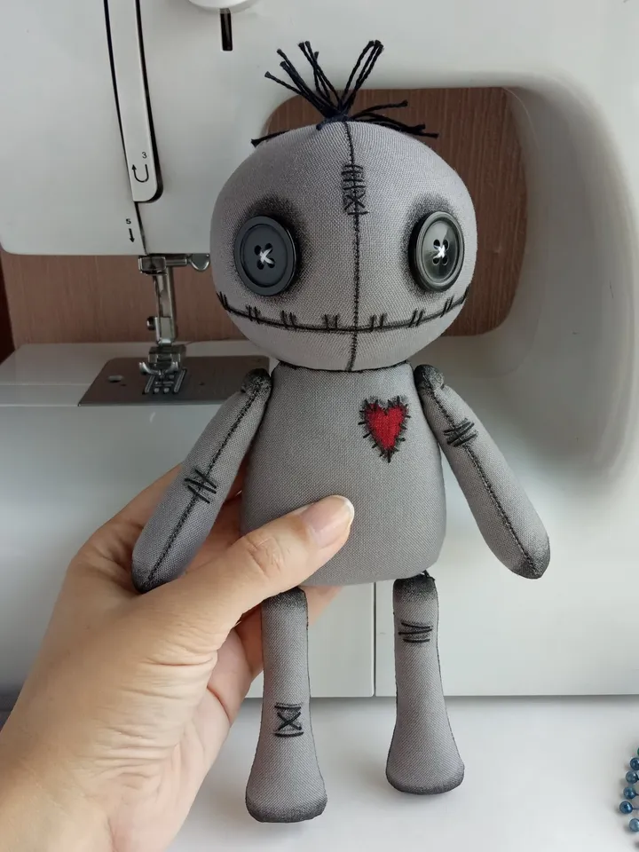 Handmade Voodoo Doll - Gray