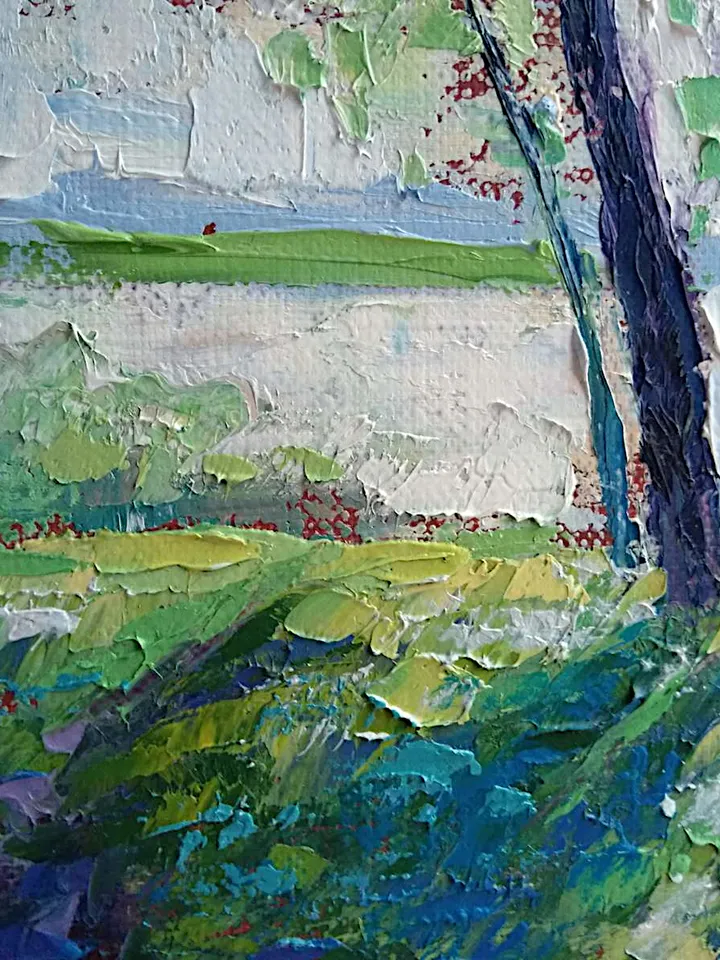 Birch Tree Painting Aspen Tree Original Art Spring Landscape Oil Painting On Canvas Art Forest 12"x16" By Colibri Art