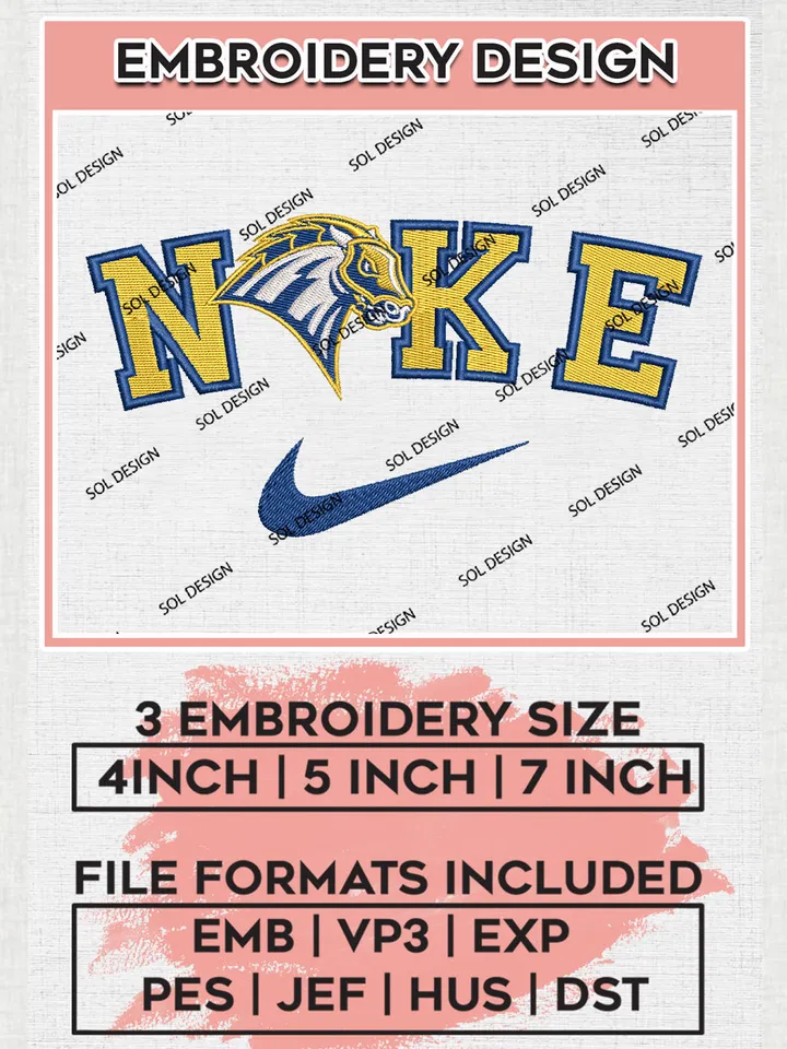 Ni.kee New Haven Chargers Team Mascot Logo Embroidery Design Files, NCAA New Haven Chargers Machine Embroidery, NCAA Teams, 3 sizes, NCAA Machine embroidery designs, Digital Download