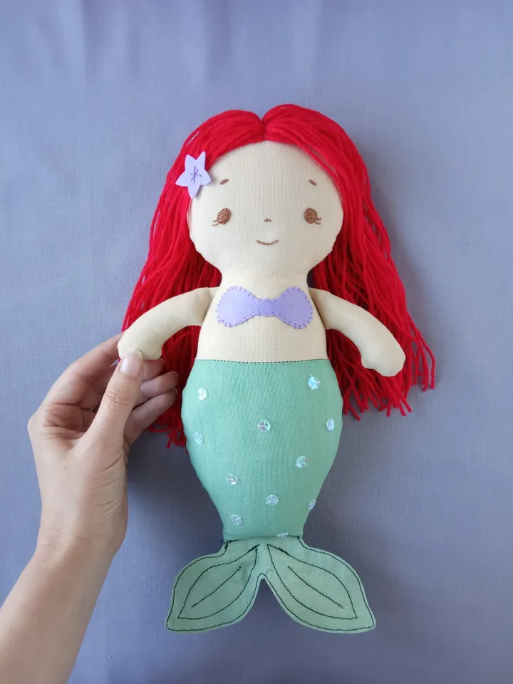 Mermaid Doll Sewing Pattern PDF (2 sizes)