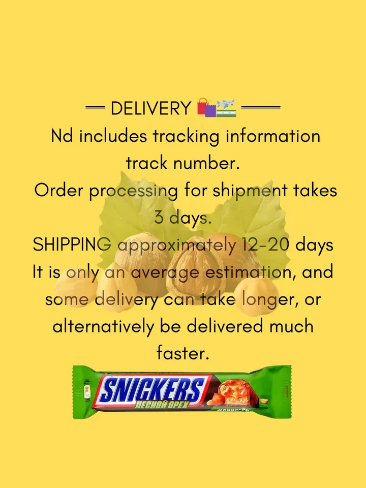 Chocolate candies hazelnut hazelnuts "SNICKERS" 2,85oz the order includes 50 pcs