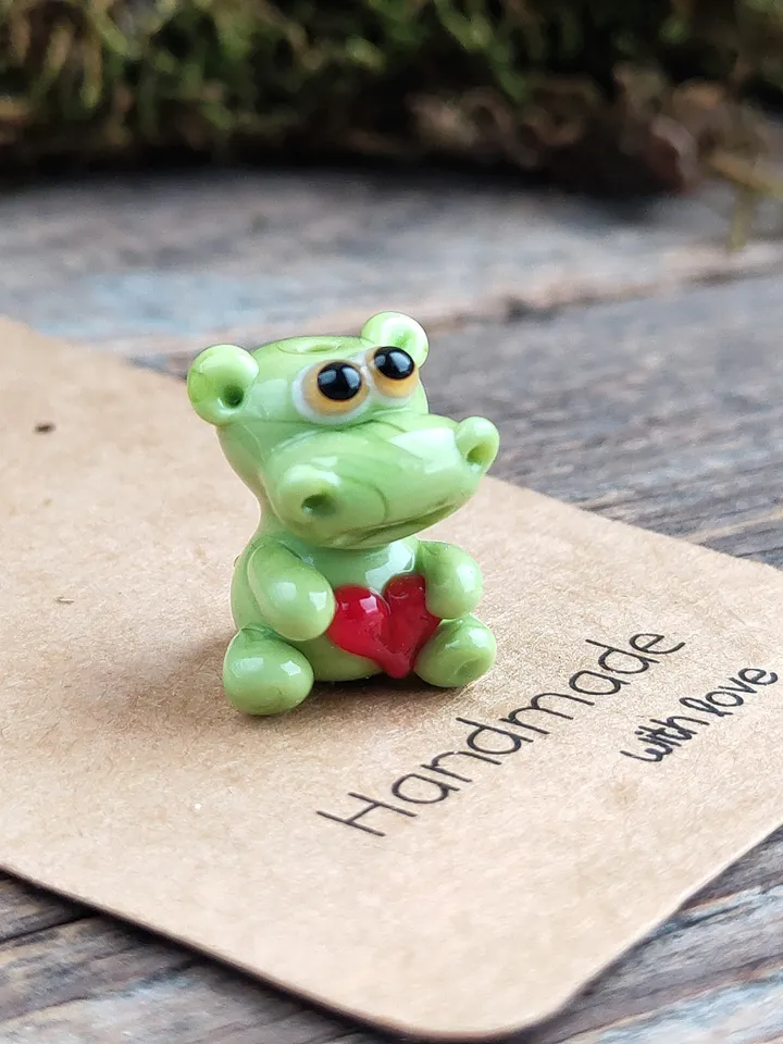 Hippo gifts Hippo ornament Hippo miniature Hippo figurine Hippo art Hippo Christmas Hippopotamus statues Begemoth figurine Glass hippo