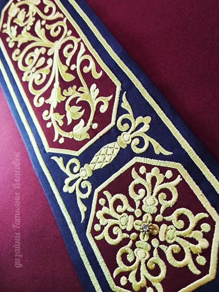 A "solemn" set of designs for machine embroidery