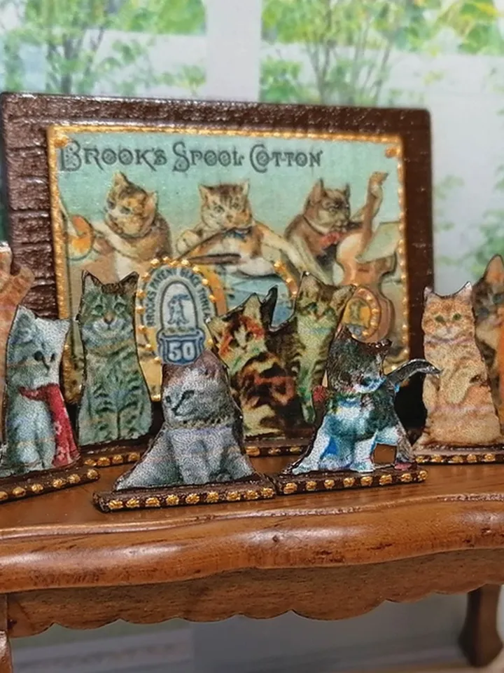 Kit for a dollhouse. Cat's house. Scale 1:12.