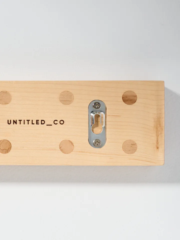 Multi Color Polka Dot Inlay Maple Wall Mounted Magnetic Knife Holder