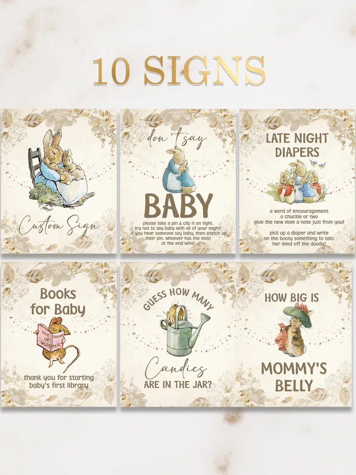 Peter Rabbit Baby Shower Games; Peter Rabbit Inspired; Printable Peter Rabbit Baby Shower Party Games; Peter Rabbit Shower Games; pr3