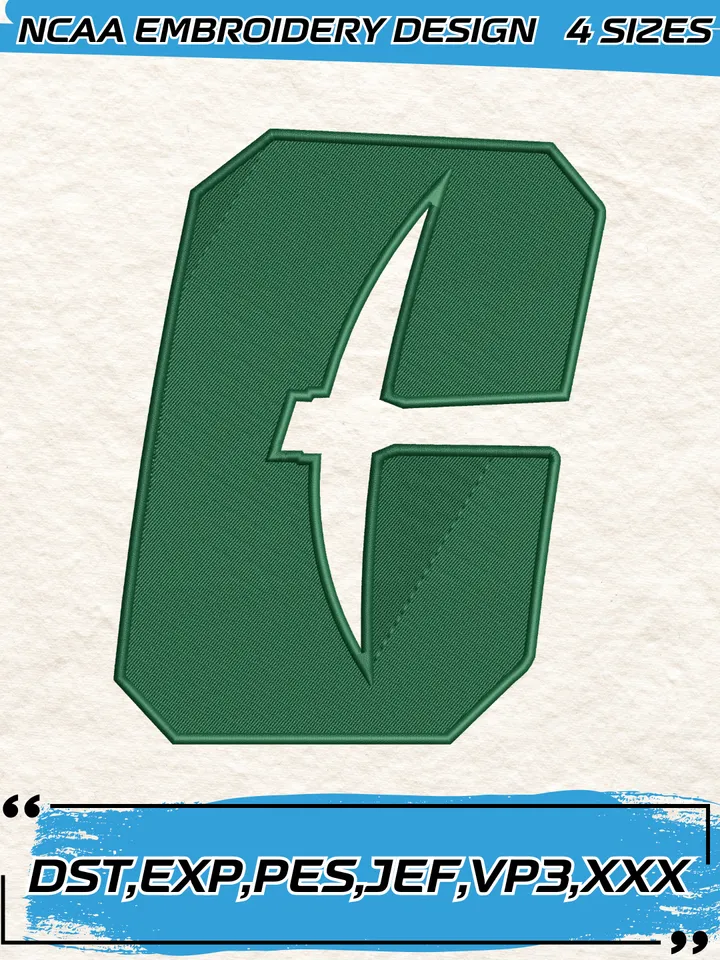 Charlotte 49ers Logos Embroidery Designs,NCAA Logo Embroidery Design,Machine Embroidery Design File,4 Sizes, Digital Download
