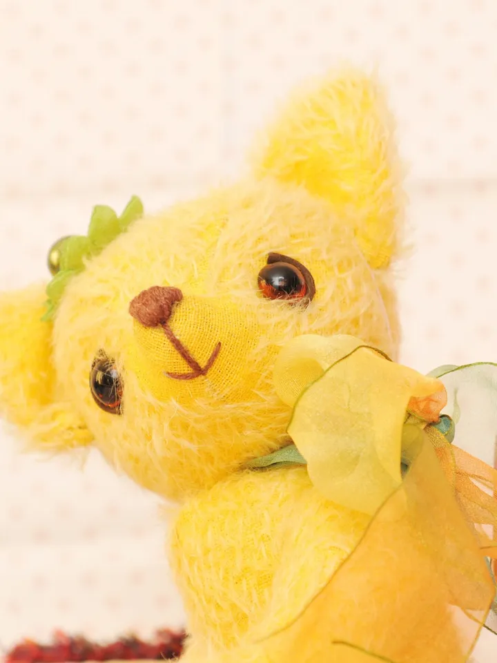 PDF ePattern to make a fully jointed Lovely Yellow 12 " tall Fox/ teddy bear friend pdf sew pattern/ orange fox pattern