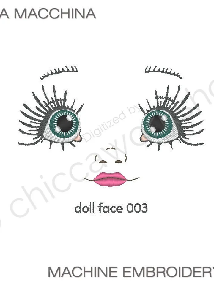 Dolls Faces - Ricamo a macchina