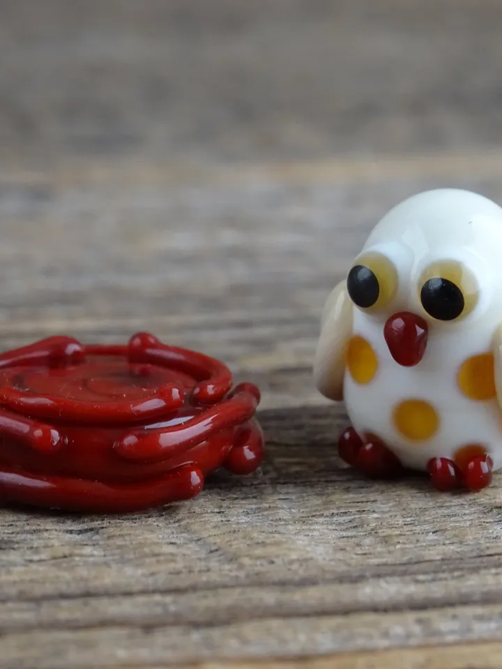 Owl figurine Glass owl Terrarium figurine Miniature animal Owl gift Owl miniature tiny owl Owl sculpture Owl ornament Glass animal figurine