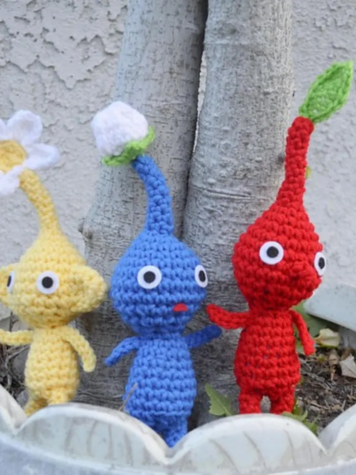 Pikmin Crochet Pattern, Nintendo Crochet Pattern, Olimar and Wiiu Crochet Pattern, Pikmin Plush. Pikmin Amigurumi
