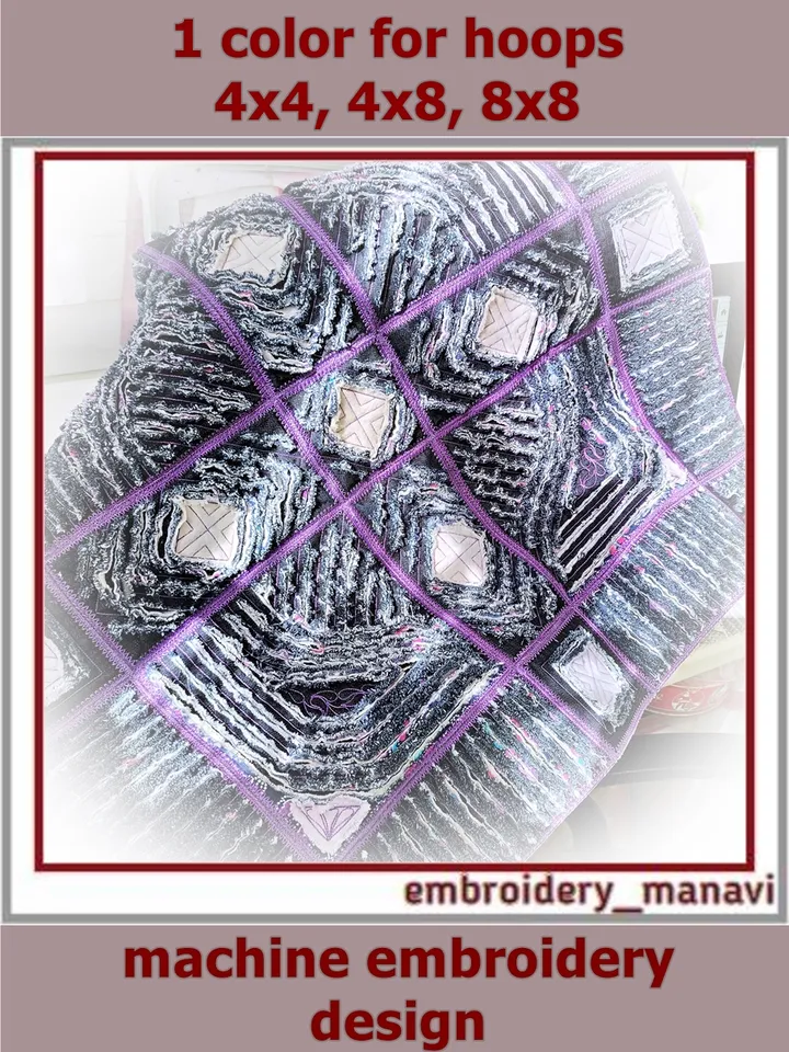 In The Hoop Embroidery Design patches of chenille from Embroidery Manavi 05