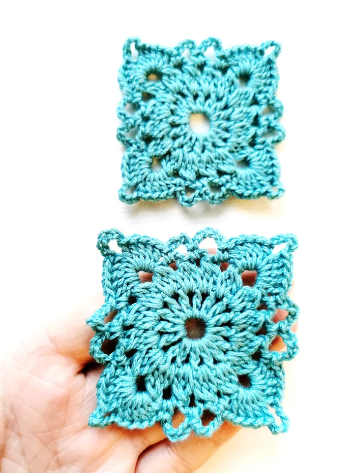 Lacy Granny Squares with This Elegant Pattern - Granny square pattern, Easy crochet openwork square, tutorial, step by step crochet tutorial
