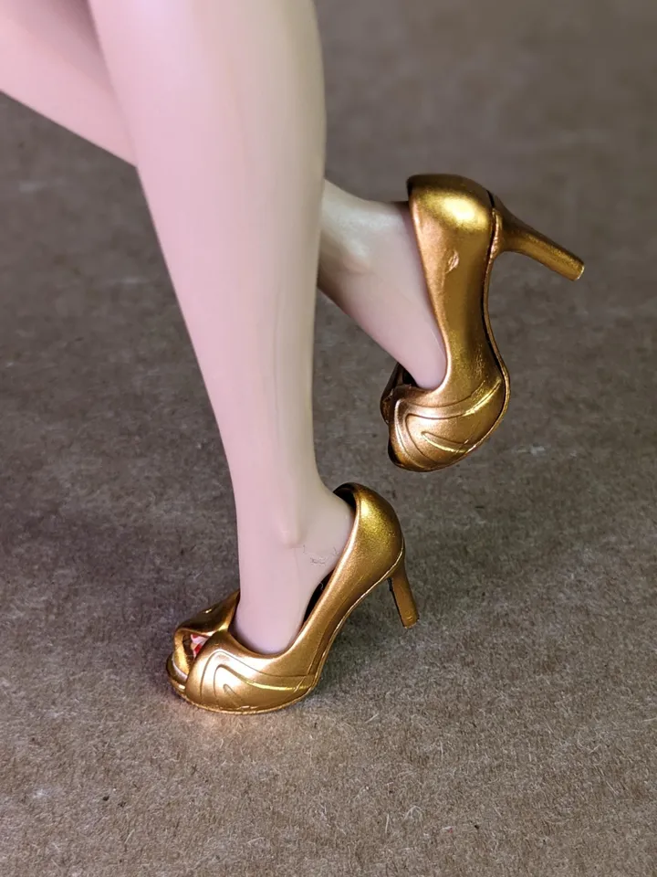 Gold heels sandals for fashion female dolls (Color Infusion, MH)