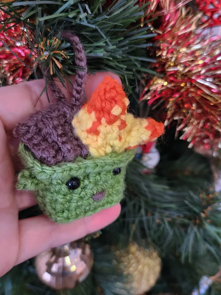 Mini Dumpster Fire - No-Sew Crochet Pattern for a Fun Gift and Christmas Tree Ornament