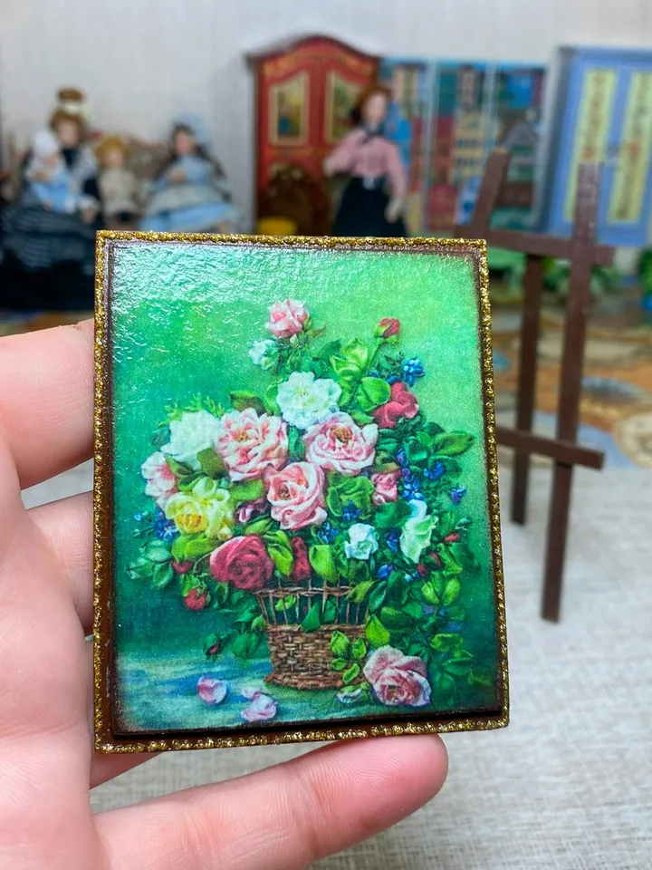 Painting for a doll's house. Photo print. 1:12. Dollhouse miniature.