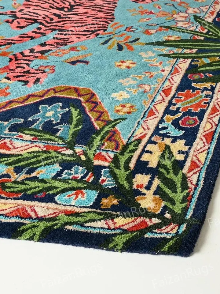 But 8x10 Jungle Majesty Handmade 100% Wool Rugs and Carpets | Handmade Carpet For Living Room | Dining Room | Hallway | Multi Room Carpets