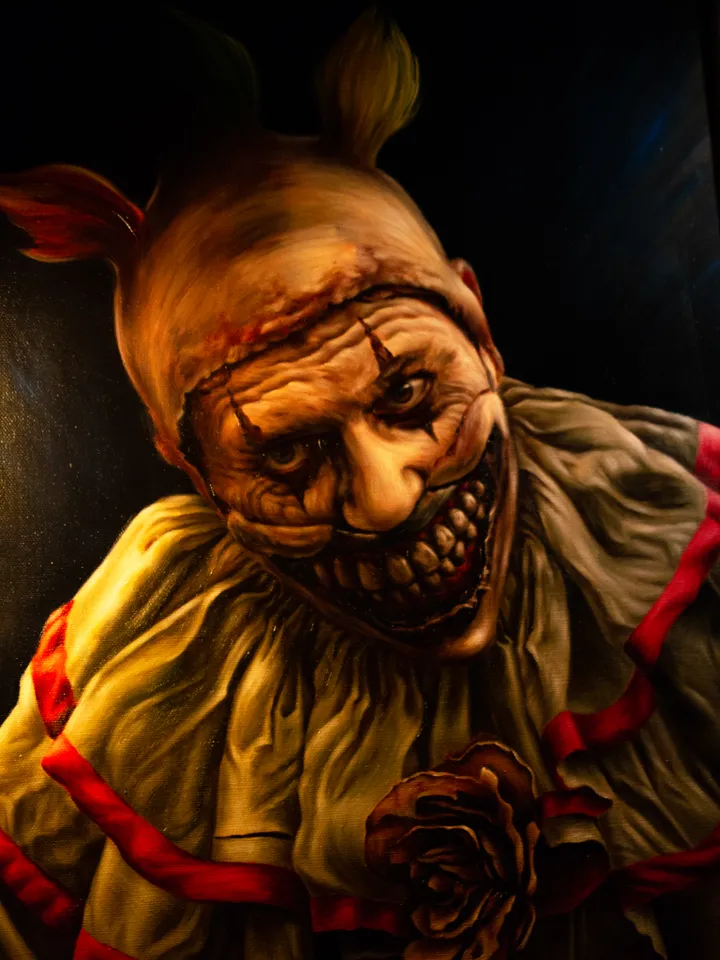 Original oil painting Twisty the Clown